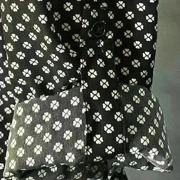 Ann Taylor Loft Clover Heart Roll-Tab Romper - Picture 4 of 12